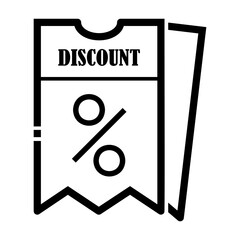discount Line Icon