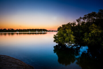  Boyne River and Bridge under sunset