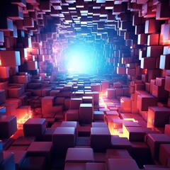 Fototapeta premium abstract background with cubes