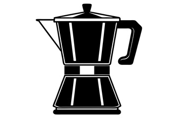 
coffee maker vector silhouette, cafetera icon vector art illustration
