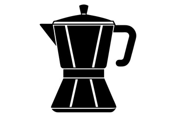 
coffee maker vector silhouette, cafetera icon vector art illustration
