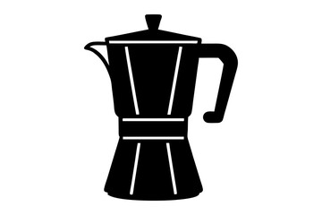 
coffee maker vector silhouette, cafetera icon vector art illustration
