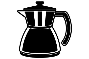 
coffee maker vector silhouette, cafetera icon vector art illustration
