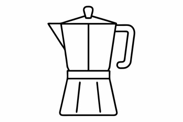
coffee maker vector silhouette, cafetera icon vector art illustration
