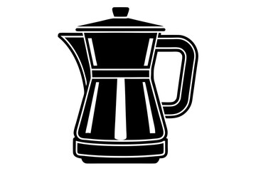 
coffee maker vector silhouette, cafetera icon vector art illustration
