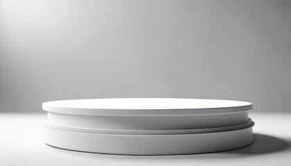 white round stand podium for placing products 3D background