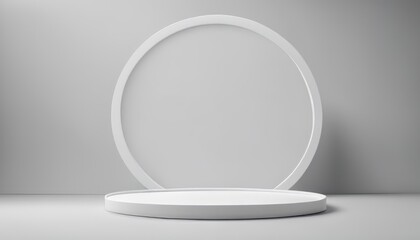 white round stand podium for placing products 3D background