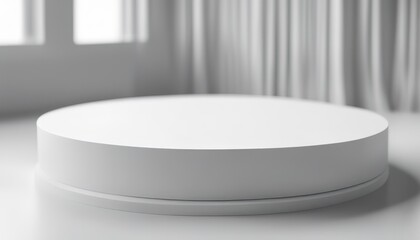 white round stand podium for placing products 3D background
