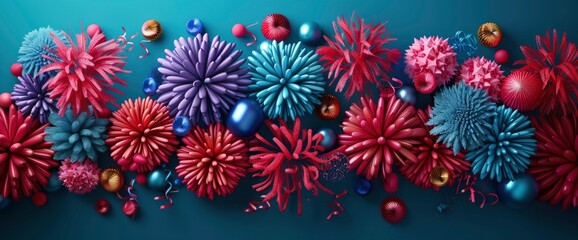 New Year Fireworks, Lighting Up The Sky With Vibrant Energy