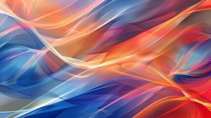 Abstract swirling pattern in vibrant shades of blue, red and orange. Dynamic and energetic design.