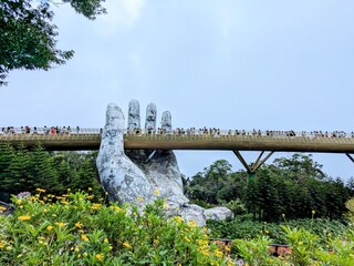 Ba Na Hills and the Golden Bridge in Da nang, Vietnam