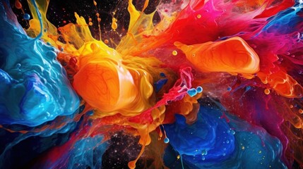 Abstract Colors Exploding