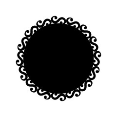 black swirl silhouette vector...