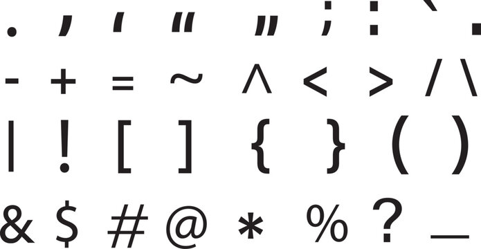 Punctuation symbols vector