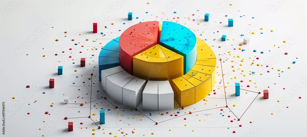 Aufkleber graph finance business data chart 3d visual. generative ai technology.