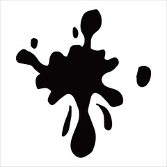 Paint black pigment spray splash stain illustration spots