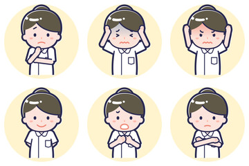 女性ナース01のポーズセット_05