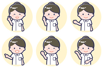 女性ナース01のポーズセット_03