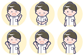 女性ナース01のポーズセット_02