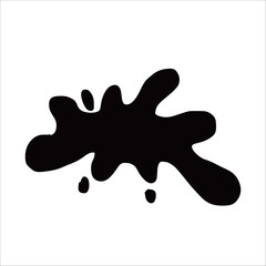 Paint black pigment spray splash stain illustration spots