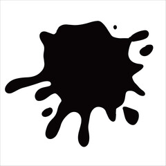 Paint black pigment spray splash stain illustration spots