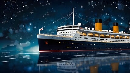 Obraz premium cruise ship in the sea