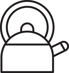 Fototapeta premium Kettle Line Icon 