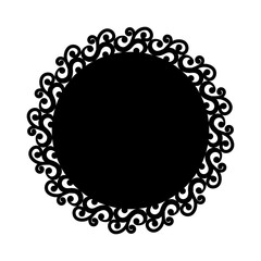 black swirl silhouette vector