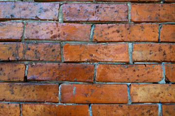 Old vintage brick wall pattern or exterior design backdrop