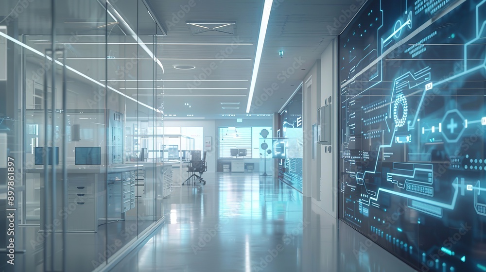 Poster smart building management system controlling hvac lighting and energy use for efficient resource man