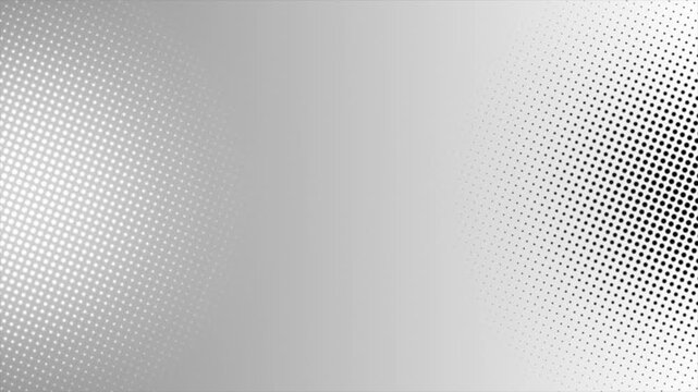 White and Black color simple and elegant loop able halftone gradient background