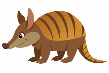 Funny Armadillo Vector Illustration Cartoons, Clipart And Line Art Design on White Background, Funny armadillo vector illustration in cartoon, clipart, and line art styles on a white background.