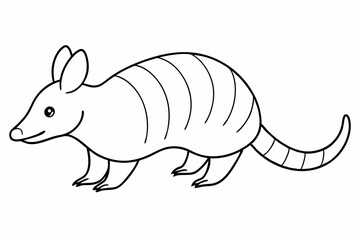 Funny Armadillo Vector Illustration Cartoons, Clipart And Line Art Design on White Background, Funny armadillo vector illustration in cartoon, clipart, and line art styles on a white background.