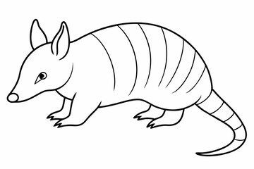 Funny Armadillo Vector Illustration Cartoons, Clipart And Line Art Design on White Background, Funny armadillo vector illustration in cartoon, clipart, and line art styles on a white background.