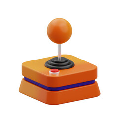 orange black joystick 3d illustration