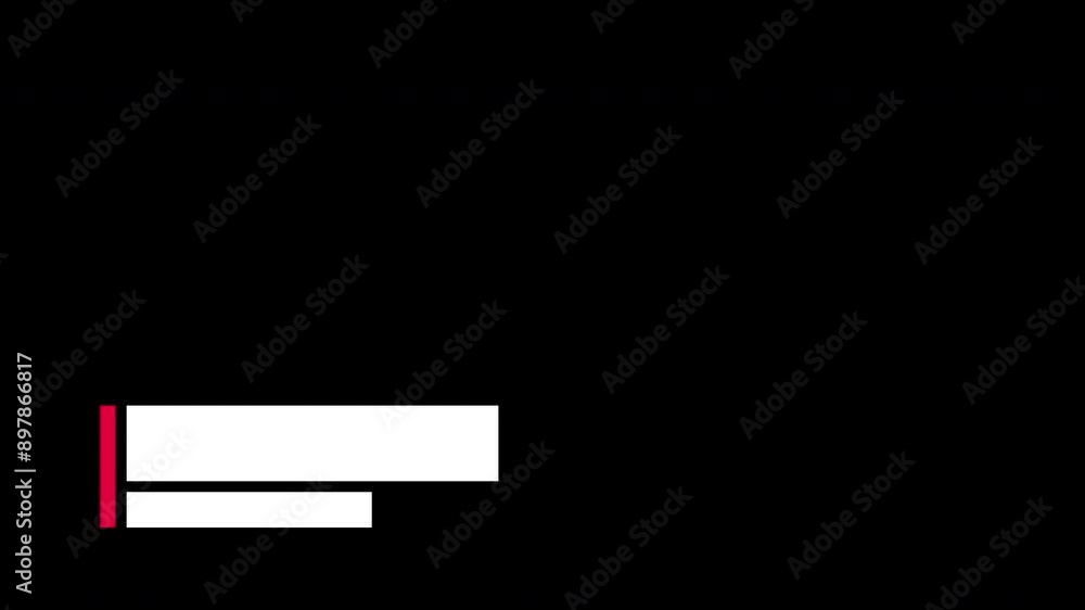 Poster lower third animation name and title red line