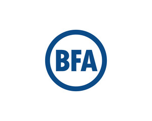 BFA logo design vector template. BFA logo design.