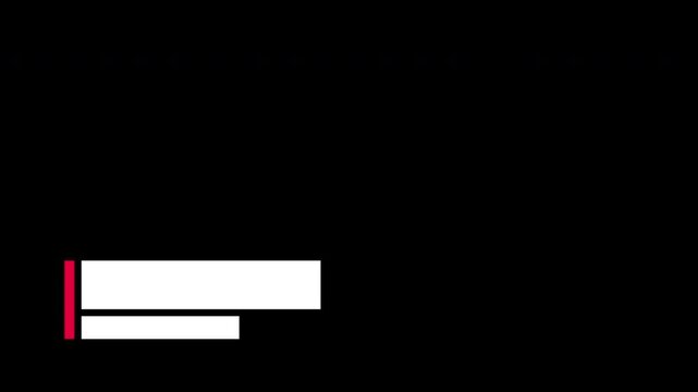 Lower third animation name and title red line 