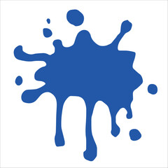 Paint blue pigment spray splash stain illustration spots