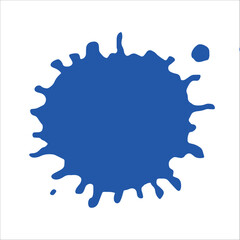 Paint blue pigment spray splash stain illustration spots