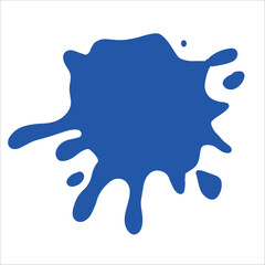 Paint blue pigment spray splash stain illustration spots