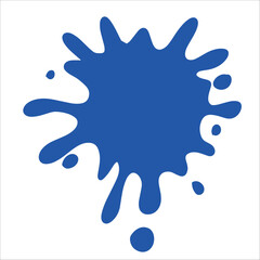 Paint blue pigment spray splash stain illustration spots