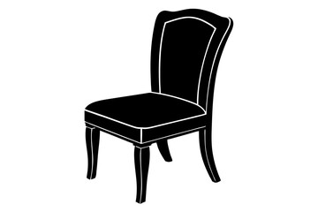 
chair icon, chair vector silhouette illustration

