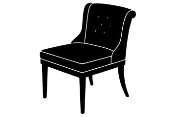 
chair icon, chair vector silhouette illustration

