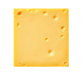 Slice of cheese isolated on transparent background
