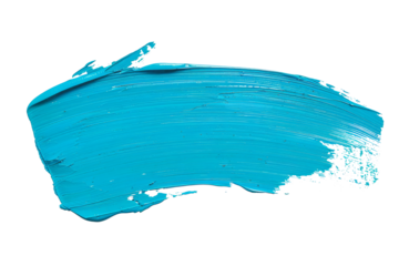 Light blue brush isolated on transparent background blue watercolor,png