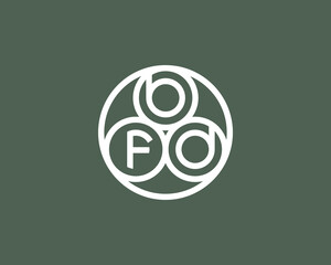 BFD Logo design vector template. BFD logo design.