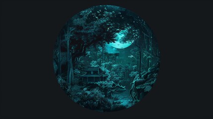 Obraz premium Eco-Friendly Background for World Ozone Day: Green Planet and Trees