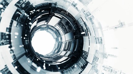 Obraz premium round abstract machine learning 