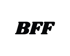BFF logo design vector template. BFF logo design.